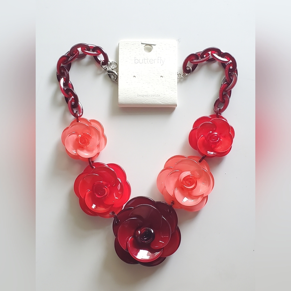 Artsy Flower Statement Necklace